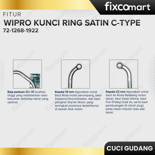 GARAGE SALE - WIPRO KUNCI RING C-TYPE SATIN (CRV)