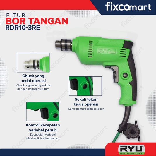 RYU DRILL RDR10-3RE FREE MATA BOR