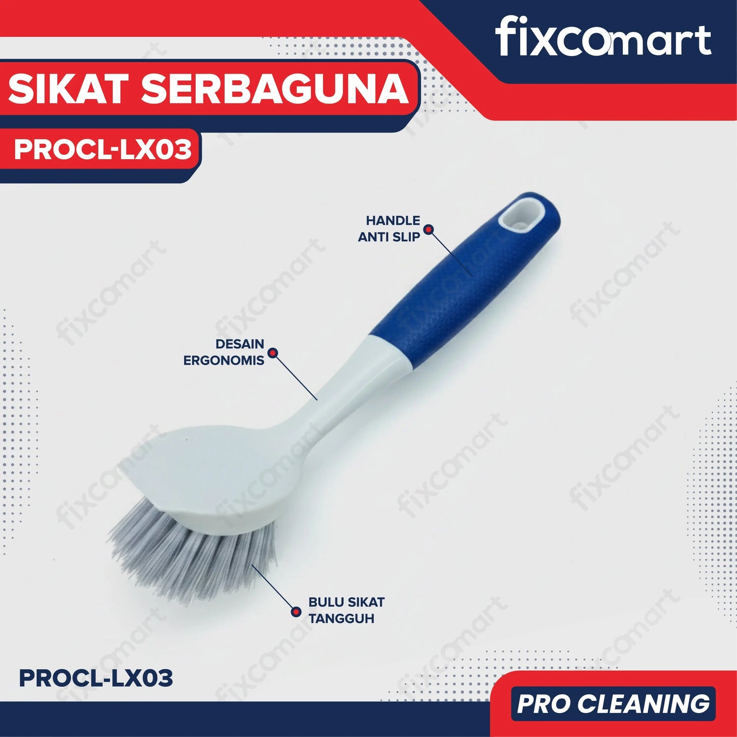 🎁 Fixcomart Pro Cleaning Sikat Pembersih Serbaguna - Sikat Kamar Mandi & Dapur Bulu Nilon Kuat Anti Slip - Sikat Otomotif Dapur Kamar Mandi (100% off) FIXCOMART