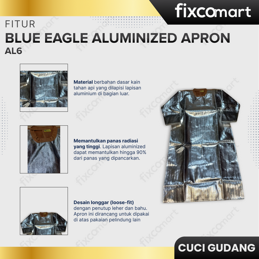 GARAGE SALE - BLUE EAGLE ALUMINIZED APRON WITH SLEEVES AL6