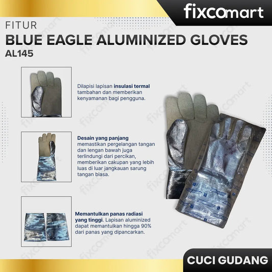GARAGE SALE - BLUE EAGLE ALUMINIZED GLOVES AL145 FIXCOMART