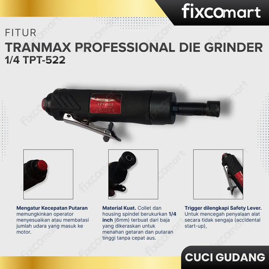GARAGE SALE - Tranmax Professional Die Grinder 1/4 inch (TPT-522) FIXCOMART