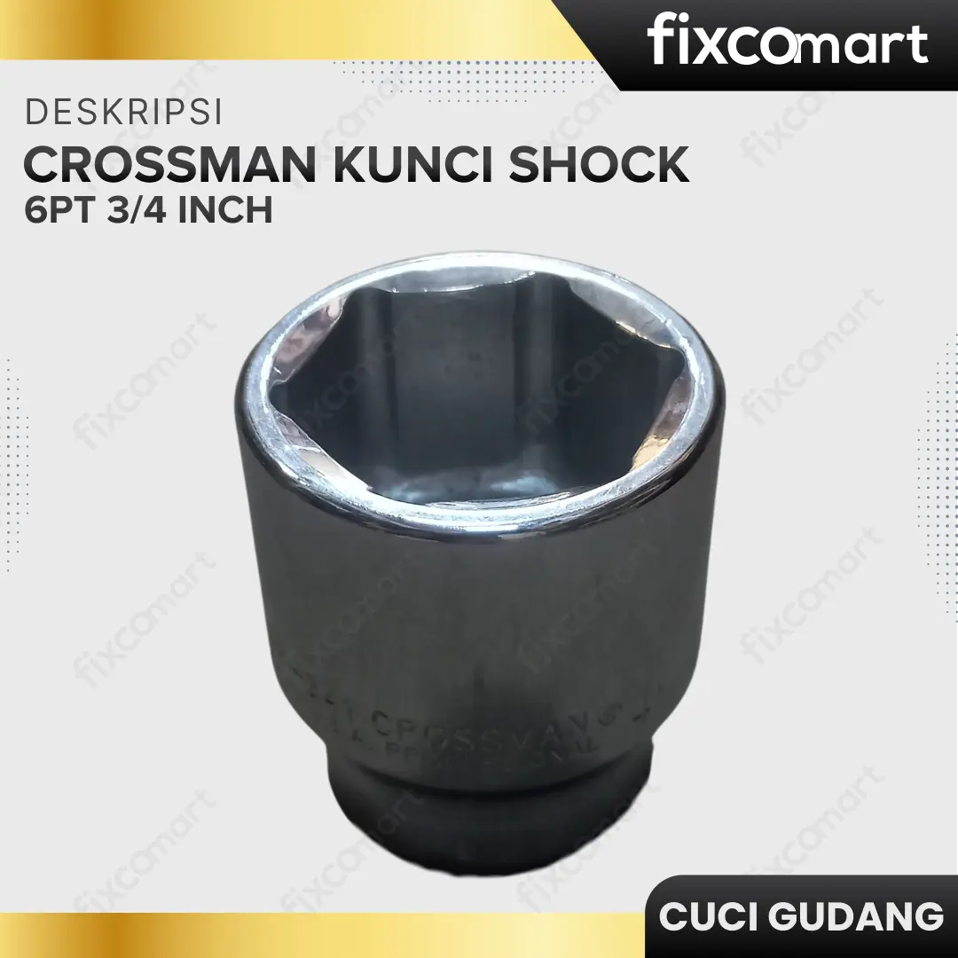 GARAGE SALE - Crossman Kunci Sock 3/4 inch 6PT (41 mm) FIXCOMART
