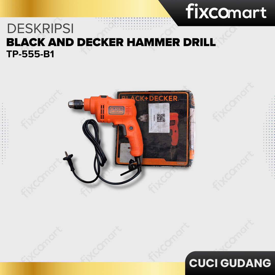 GARAGE SALE-Black and Decker Hammer Drill TP-555-B1
