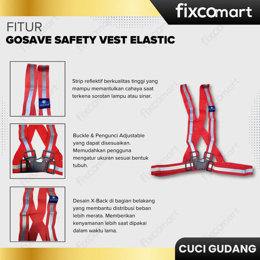 GARAGE SALE-GOSAVE SAFETY VEST ELASTIC FIXCOMART