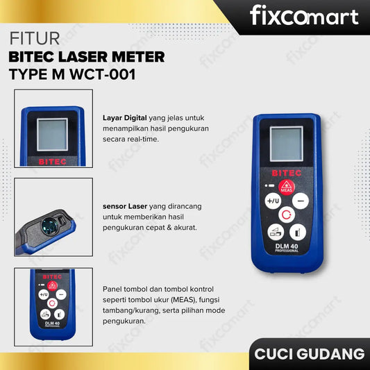 GARAGE SALE-Bitec Laser Meter DLM 40 (40 Meter) FIXCOMART