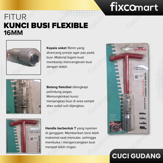 GARAGE SALE-Wipro Kunci Busi Flexible (16 mm) FIXCOMART