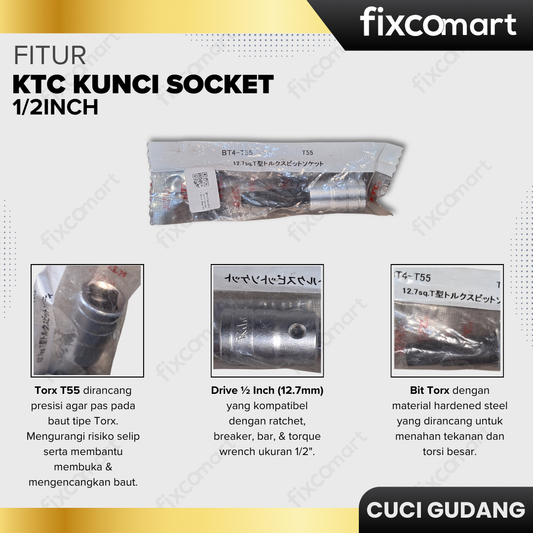 GARAGE SALE-KTC Kunci socket 1/2inch