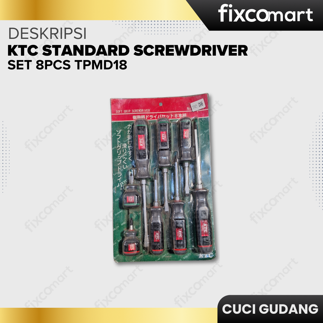 GARAGE SALE-KTC Standard Screwdriver Set 8Pcs TPMD18