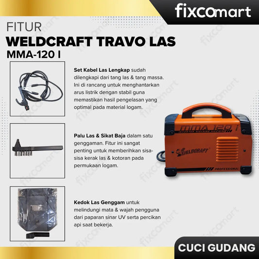 GARAGE SALE-Weldcraft Travo Las MMA-120 I FIXCOMART