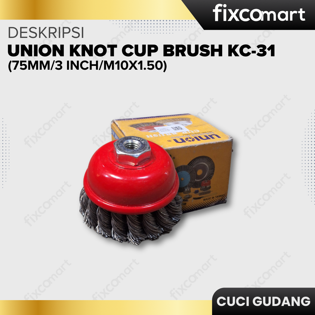 GARAGE SALE- Union Knot Cup Brush KC-31 (75mm/3 inch/M10x1.50)