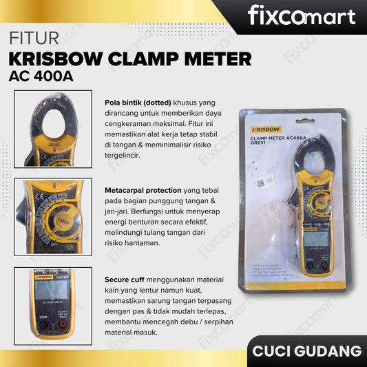GARAGE SALE - KRISBOW CLAMP METER AC 400A FIXCOMART