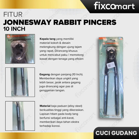 GARAGE SALE-Jonnesway Rabbit Pincers 10 Inch FIXCOMART