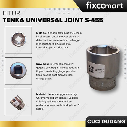 GARAGE SALE-TENKA 6 PT SOCKET 36 MM FIXCOMART