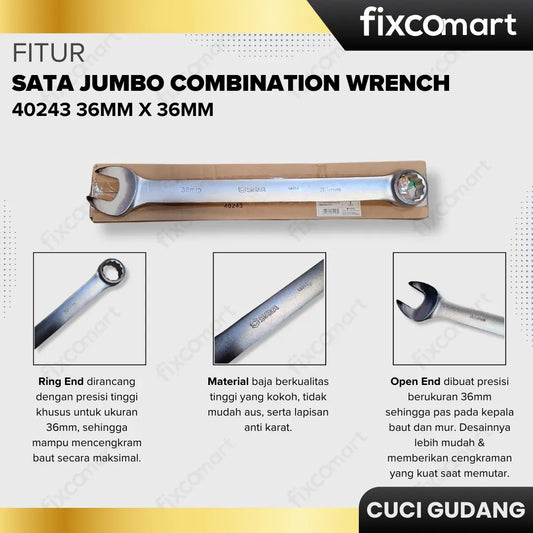 GARAGE SALE - SATA JUMBO COMBINATION WRENCH 36mm FIXCOMART