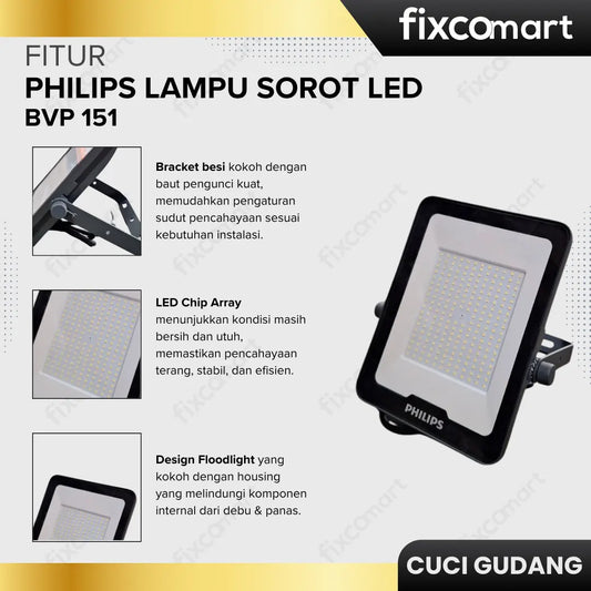 GARAGE SALE-Philips Lampu Sorot LED BVP 151 FIXCOMART