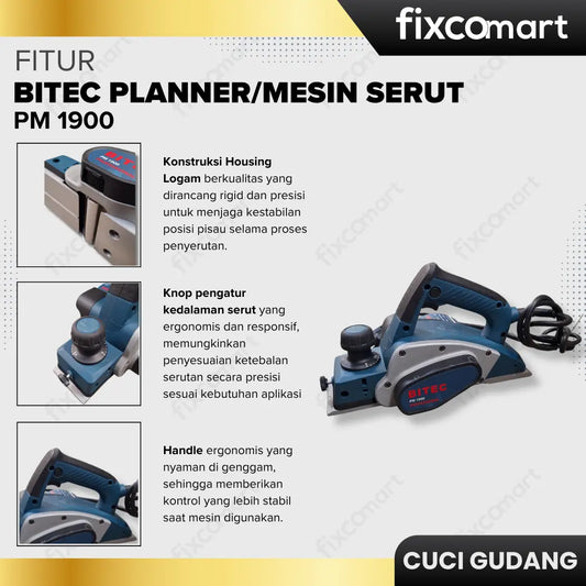 GARAGE SALE-Bitec Planner/Mesin Serut PM 1900 FIXCOMART