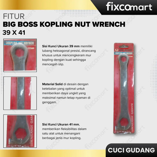 GARAGE SALE - Big Boss Kopling Nut Wrench 39 x 41 FIXCOMART