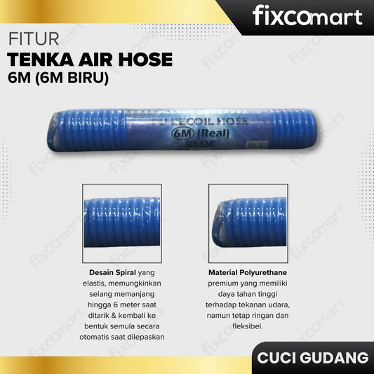 GARAGE SALE - Tenka Air Hose 6M (6m biru) FIXCOMART