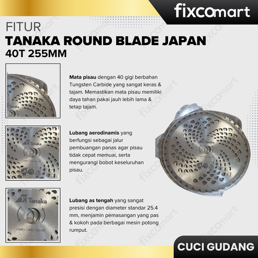 GARAGE SALE - TANAKA Round Blade Japan / Pisau Bulat 40T 255mm