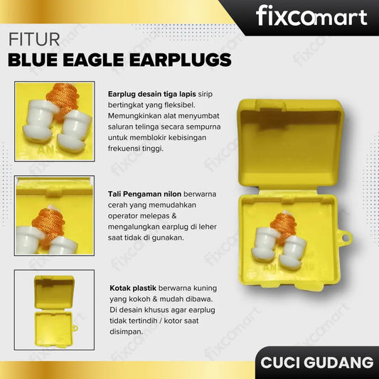 GARAGE SALE - BLUE EAGLE Earplugs NP354 FIXCOMART