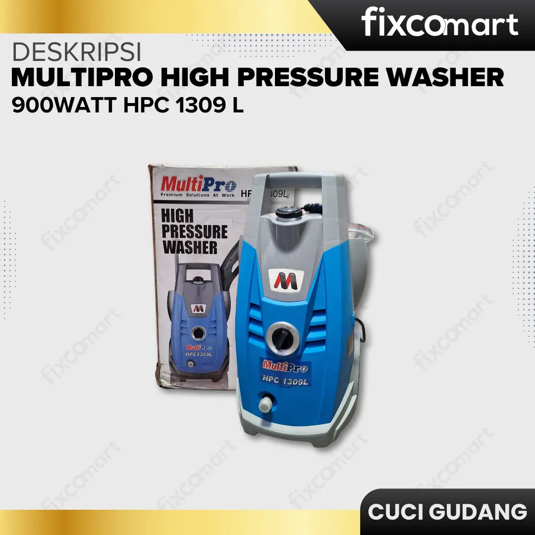 GARAGE SALE - Multipro High Pressure Washer / Penyemprot Tekanan Tinggi 900watt HPC 1309 L ( 95bar sd 130bar ) (Discontinue) FIXCOMART