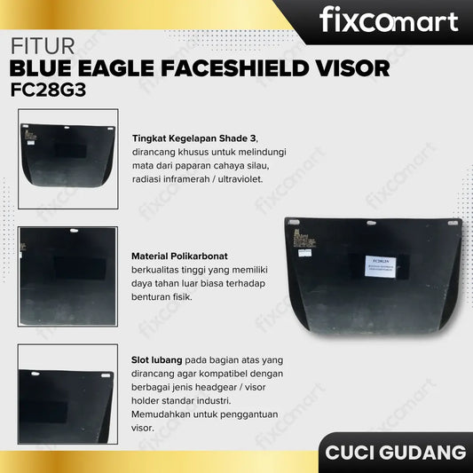 GARAGE SALE - BLUE EAGLE FACESHIELD VISOR FC28G3N FIXCOMART