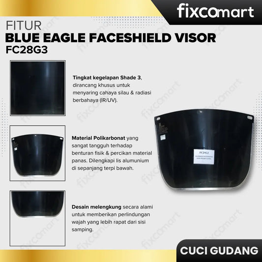 GARAGE SALE - BLUE EAGLE FACESHIELD VISOR FC28G3 FIXCOMART