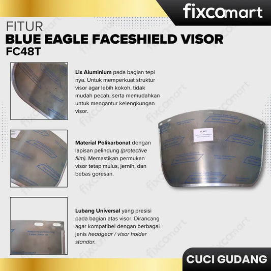 GARAGE SALE - BLUE EAGLE FACESHIELD VISOR FC48T FIXCOMART