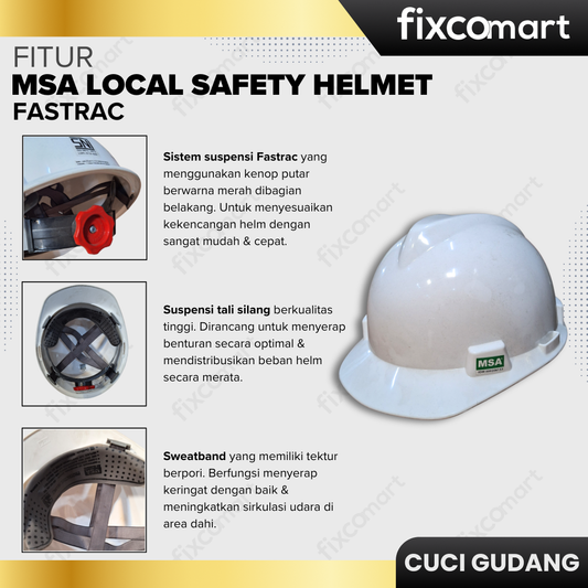 GARAGE SALE - MSA LOCAL SAFETY HELMET FASTRAC (Putih)
