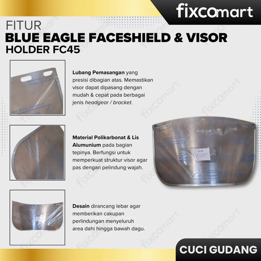 GARAGE SALE - BLUE EAGLE FACESHIELD & VISOR HOLDER FC45 FIXCOMART
