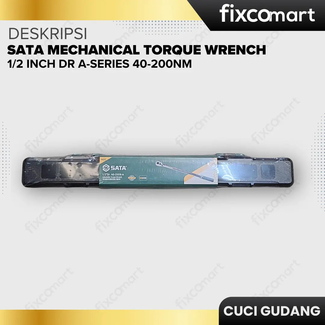 GARAGE SALE - SATA MECHANICAL TORQUE WRENCH 1/2 inch DR A-SERIES 40-200Nm FIXCOMART