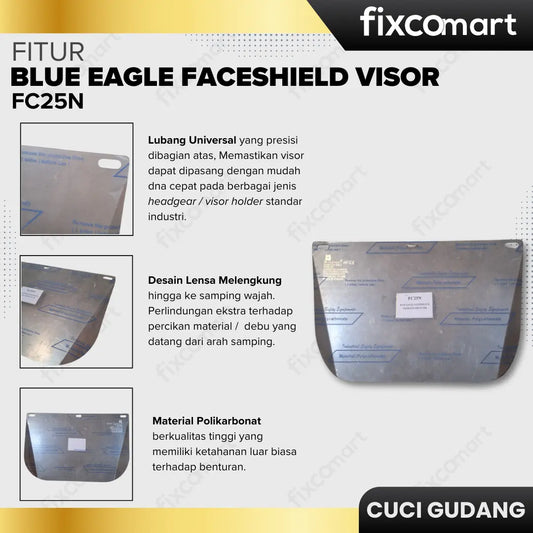 GARAGE SALE - BLUE EAGLE FACESHIELD VISOR FC25N FIXCOMART