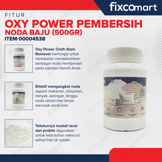 Fixcomart Pro Cleaning Oxy Power Pembersih Noda Baju Cloth Stain Remover 500gr FIXCOMART