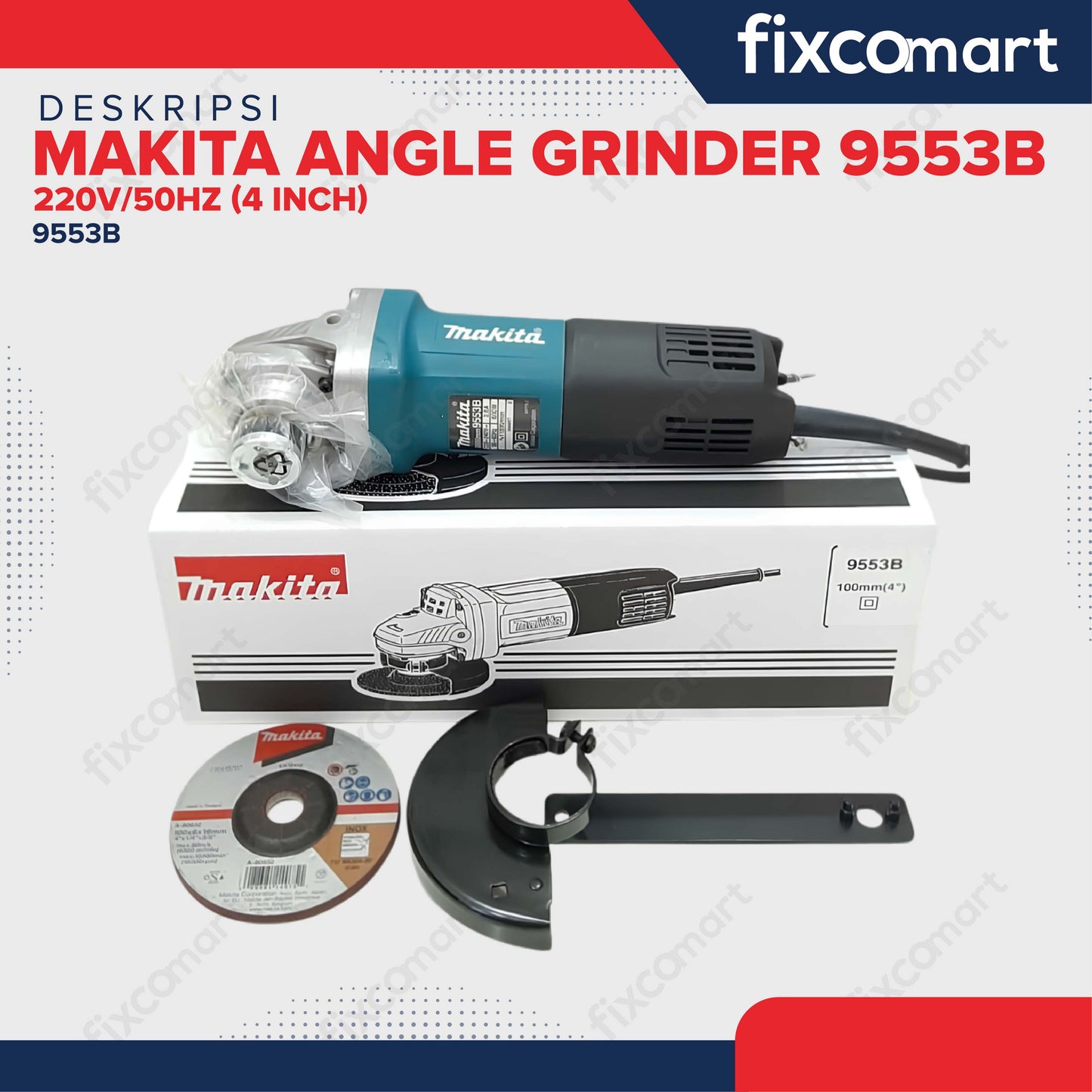 Makita Angle Grinder 9553B 220V/50HZ (4 Inch)