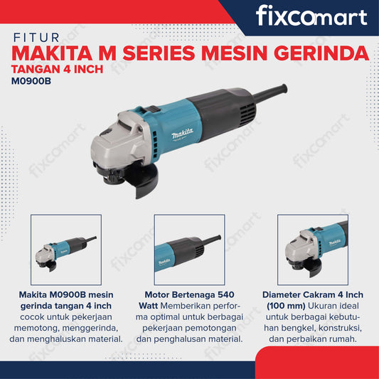 Makita M Series Mesin Gerinda Tangan 4 Inch M0900B
