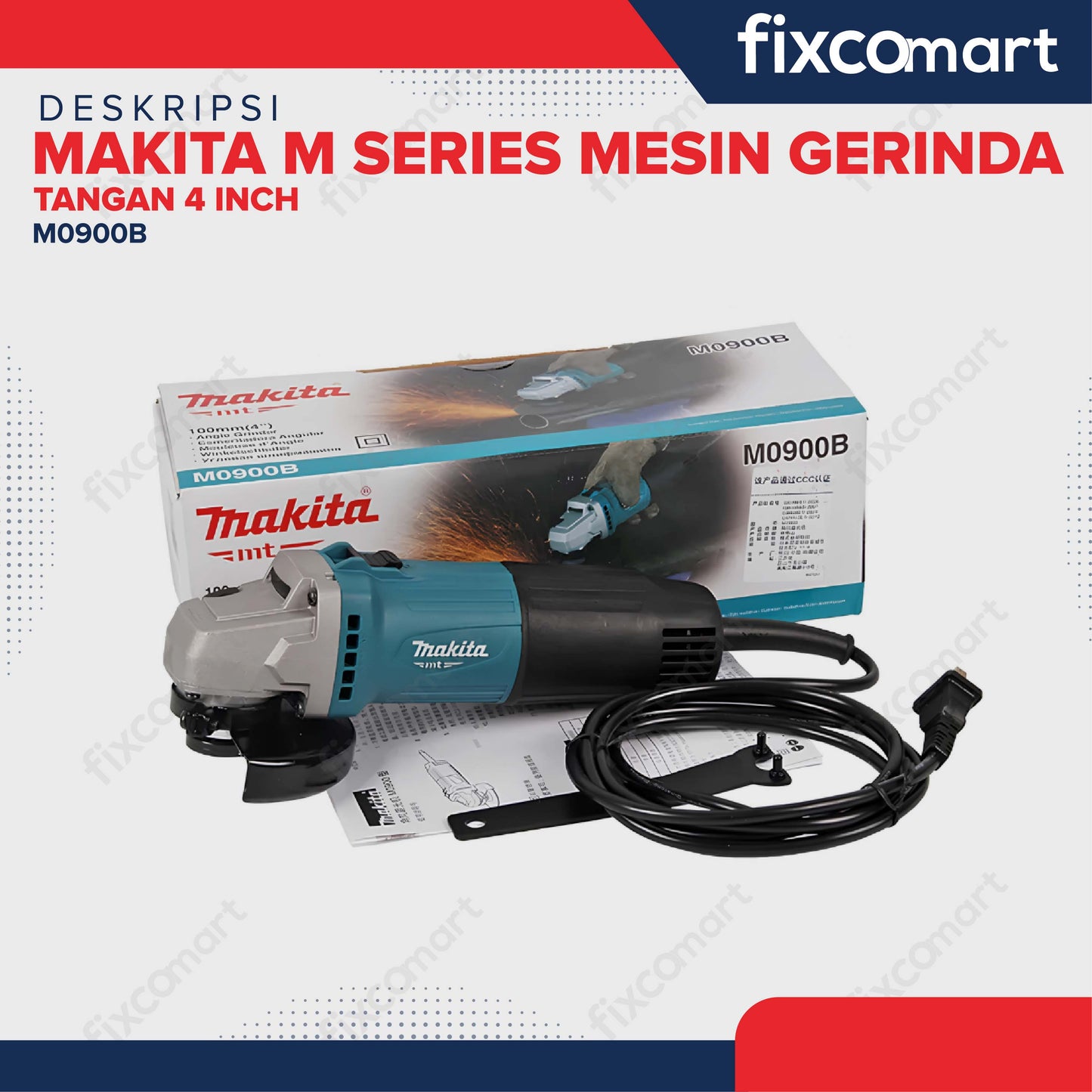 Makita M Series Mesin Gerinda Tangan 4 Inch M0900B