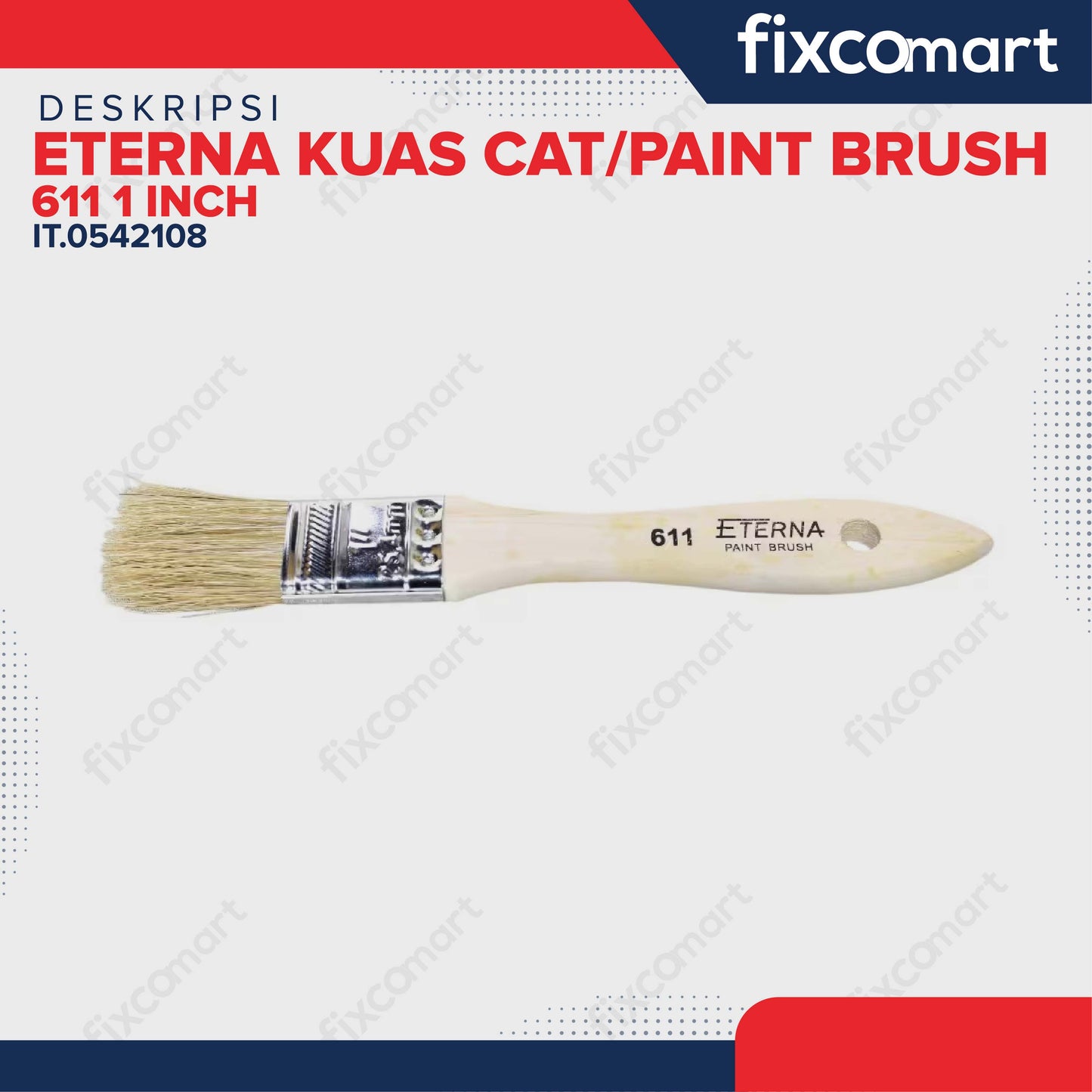 Eterna Kuas Cat/Paint Brush 611 1 Inch