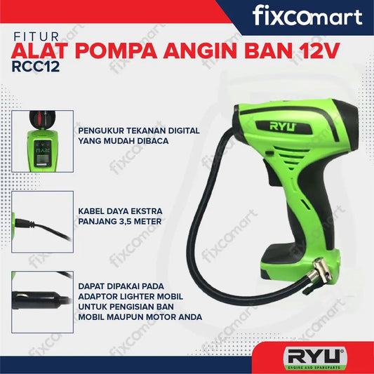 Ryu Pompa Ban / Air Compressor / Kompresor Mini 12V - Ryu Rcc 12 FIXCOMART