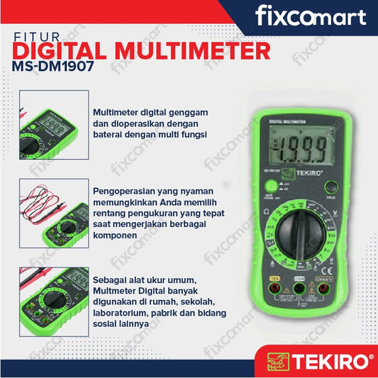 Tekiro Digital Multimeter - Multi Tester Digital