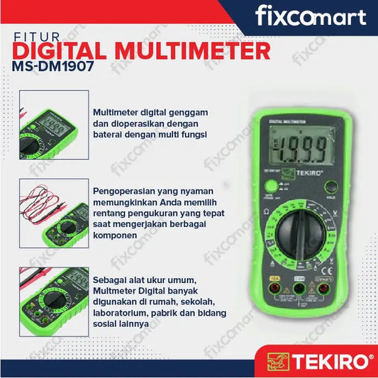 Tekiro Digital Multimeter - Multi Tester Digital FIXCOMART