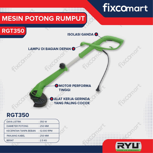RYU Mesin Potong Rumput Kabel - Ryu Mesin Grass Trimmer Rgt 350