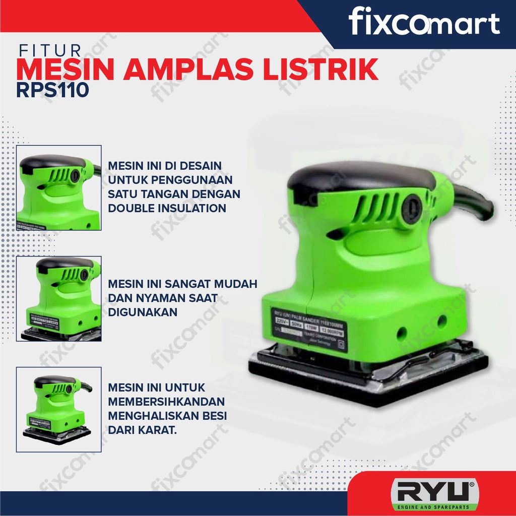 Tekiro Ryu Rps 110 Mesin Amplas 110 X 100 Mm