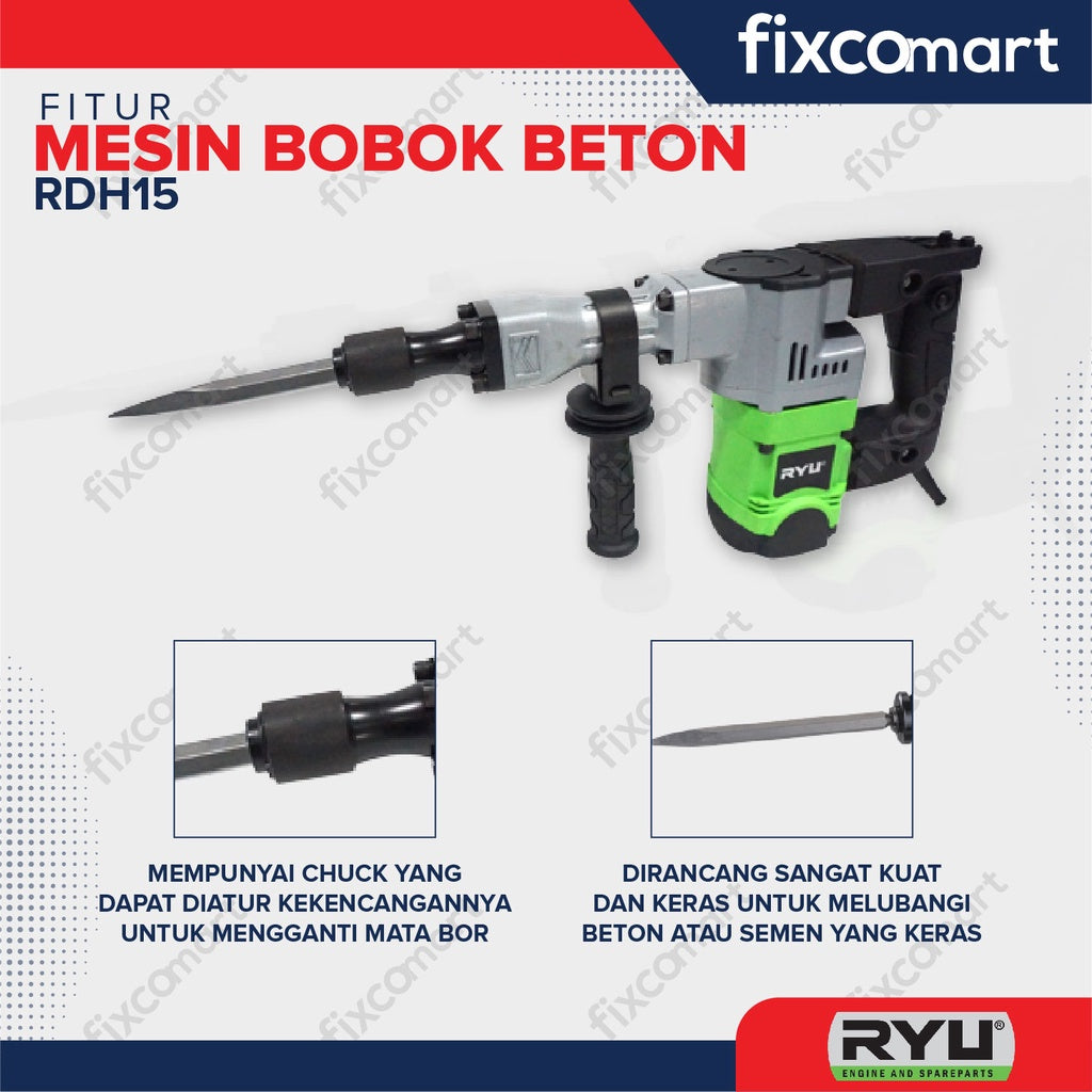 Ryu Demolition Hammer / Ryu Mesin Bobok Beton Rdh 15 1200 W