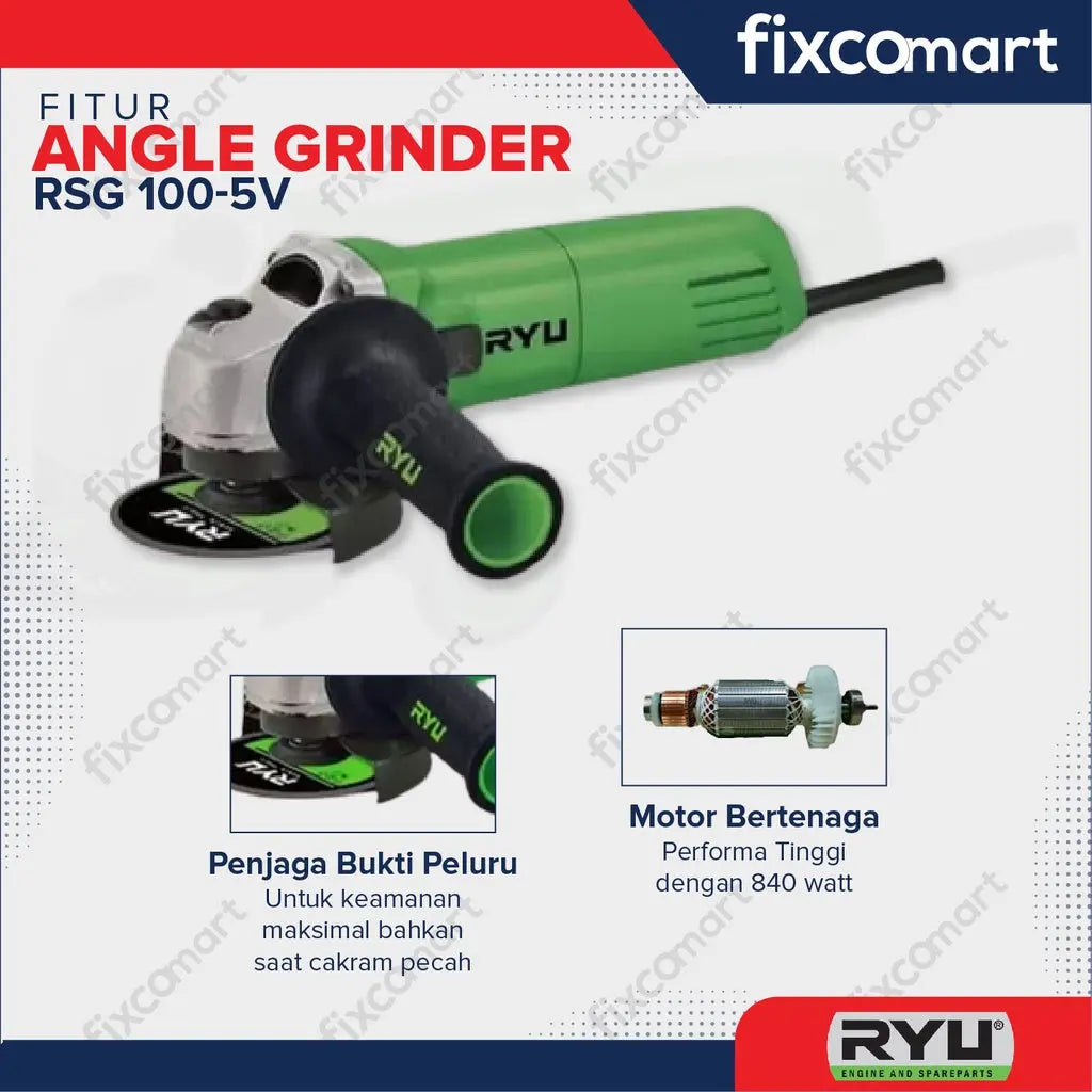RYU GRINDER VARIABLE / Mesin Gerinda / Gurinda Tangan RSG 100-5 V FIXCOMART