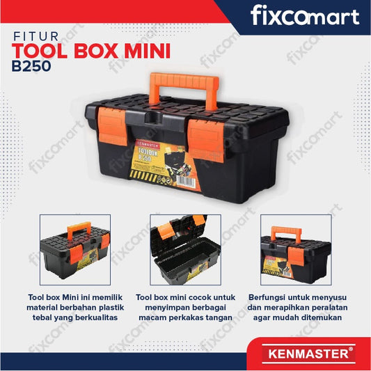 Kenmaster Tool Box Mini B250 Kotak Penyimpanan Perkakas