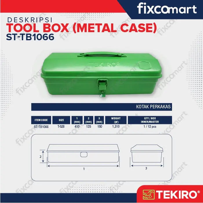 Tekiro Tool Box T-528 / Tekiro ToolBox Kaleng / Tempat Perkakas FIXCOMART