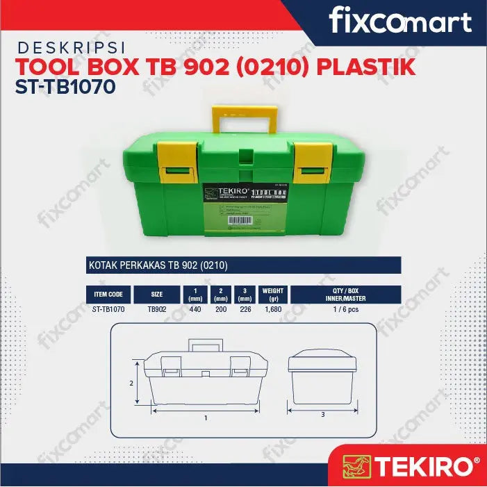 Tekiro Tool Box 0210 / Tool Box Plastik / Kotak Penyimpanan Perkakas FIXCOMART