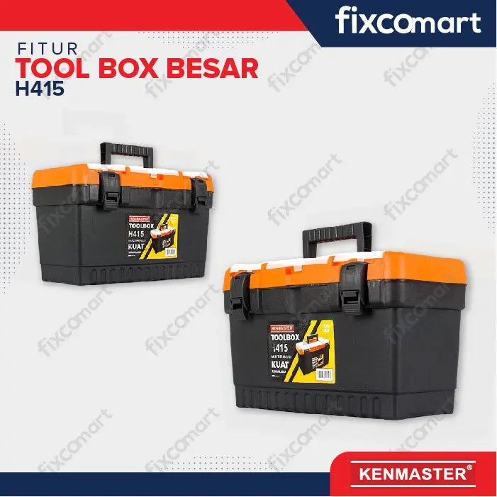 Kenmaster H415 Toolbox Besar Kotak Penyimpanan Perkakas FIXCOMART