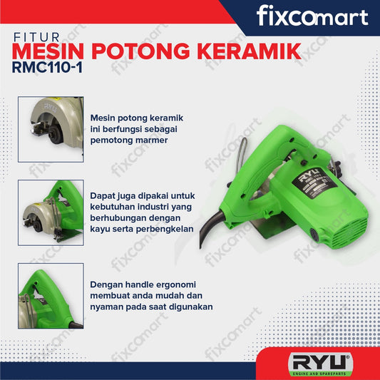 RYU Mesin Potong Keramik 1200 W / Ryu Marble Cutter Rmc 110-1
